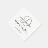 白黒モノグラム スタンダードカクテルナプキン (角)