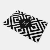 白黒モノグラム ドアマット (アングル)