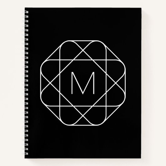 白黒モノグラム ノートブック (正面)