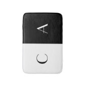 白黒モノグラム バスマット (正面縦)