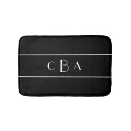 白黒モノグラム バスマット