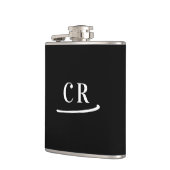 白黒モノグラム フラスク (左)