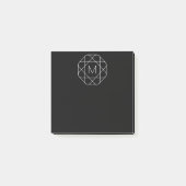 白黒モノグラム ポストイット (正面)