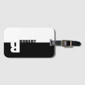 白黒モノグラム ラゲッジタグ (正面横)