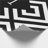 白黒モノグラム ラッピングペーパー (角)