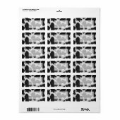 白黒モノグラム ラベル (フルシート)