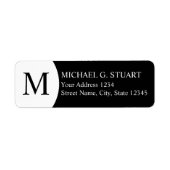 白黒モノグラム ラベル (正面)