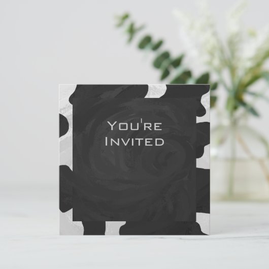 白黒モノグラム 招待状 (スタンド正面)