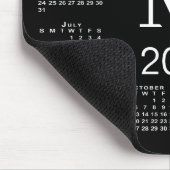 白黒モノグラム 2026年カレンダー マウスパッド (コーナー)