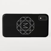 白黒モノグラム Case-Mate iPhoneケース (裏面(横))