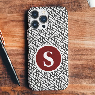 白黒モノグラム iPhone 16 PRO MAXケース