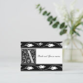 白黒モノグラムAブライダルレジストリカード エンクロージャーカード (スタンド正面)