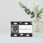 白黒モノグラムGブライダルレジストリカード エンクロージャーカード (スタンド正面)