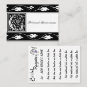 白黒モノグラムGブライダルレジストリカード エンクロージャーカード (正面/裏面)