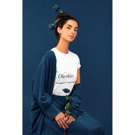 白黒モノグラムinitails名ミニマル主義者 tシャツ