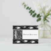 白黒モノグラムLブライダルレジストリカード エンクロージャーカード (スタンド正面)