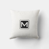 白黒モノグラムM装飾用クッション クッション (裏面)