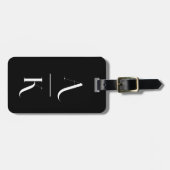 白黒モノグラモダンムエレガント ラゲッジタグ (正面横)