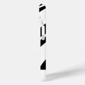 白黒モノグラモダンムスタイリッシュ抽象芸術 Case-Mate iPhoneケース (裏面 / 左)