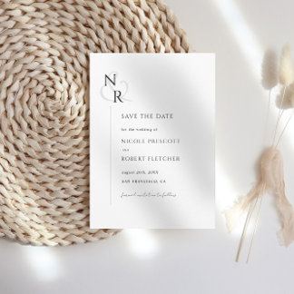 白黒モノグラモダンム結婚ズ セーブザデート