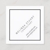 白黒モノグラモダンム スクエア名刺 (裏面)