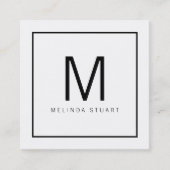 白黒モノグラモダンム スクエア名刺 (正面)