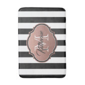 白黒モノストライプグラム バスマット (正面縦)