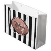 白黒モノストライプグラム ラージペーパーバッグ (正面アングル)