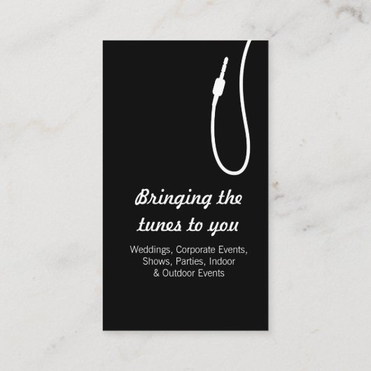 白黒モノDJプロモーターの名刺 名刺 (裏面)