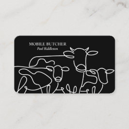 白黒モバイルブッチャーキャトル農家 名刺