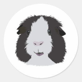 白黒モルモット ラウンドシール