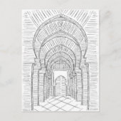 白黒モロッコのはがき インビテーションポストカード (正面)