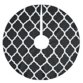 白黒モロッコクローバー ブラッシュドポリエステルツリースカート (正面)