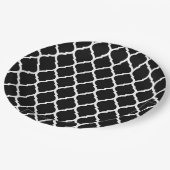 白黒モロッコクローバー ペーパープレート (アングル)