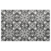 白黒モロッコタイル模様地 ファブリック (ファットクウォーター)