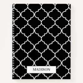 白黒モロッコパタ地中海のーン ノートブック
