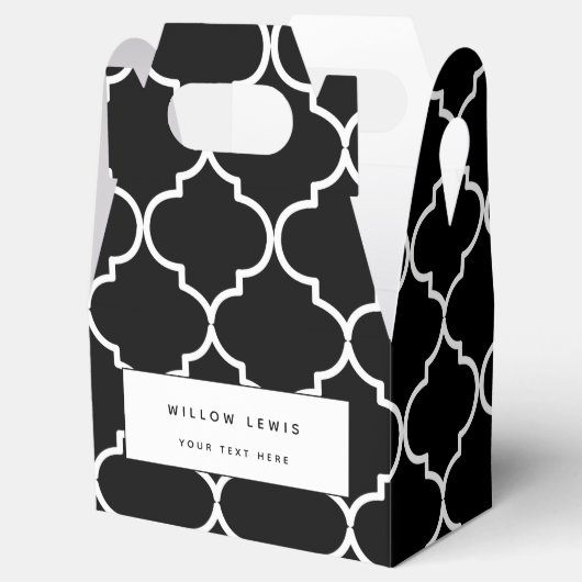 白黒モロッコパタ地中海のーン フェイバーボックス (オープン)