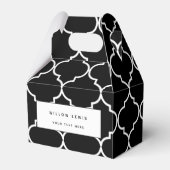 白黒モロッコパタ地中海のーン フェイバーボックス (正面サイド)