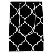 白黒モロッコパタ地中海のーン ミディアムペーパーバッグ (裏面)