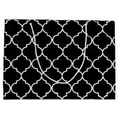 白黒モロッコパタ地中海のーン ラージペーパーバッグ (裏面)