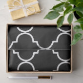 白黒モロッコパタ地中海のーン 薄葉紙 (ギフト)