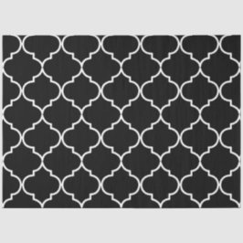 白黒モロッコパタ地中海のーン 薄葉紙