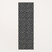 白黒モロッコモザイクパターン ヨガマット (正面)