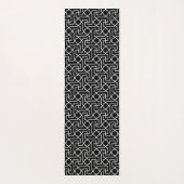 白黒モロッコモザイクパターン ヨガマット (裏面)