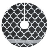 白黒モロッコ#5ダークグレー名モノグラム ブラッシュドポリエステルツリースカート (正面)