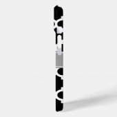 白黒モロッコ#5ダークグレー名モノグラム Case-Mate iPhoneケース (裏面 / 左)