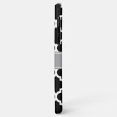 白黒モロッコ#5ダークグレー名モノグラム Case-Mate iPhoneケース (裏面/左)