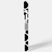 白黒モロッコ#5ダークグレー名モノグラム Case-Mate iPhoneケース (裏面 / 左)