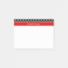 白黒モロッコ#5レッド名モノグラム ポストイット