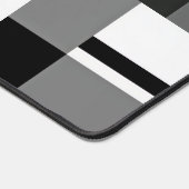 白黒モンドリアンスタイル抽象芸術幾何学的 デスクマット (コーナー)